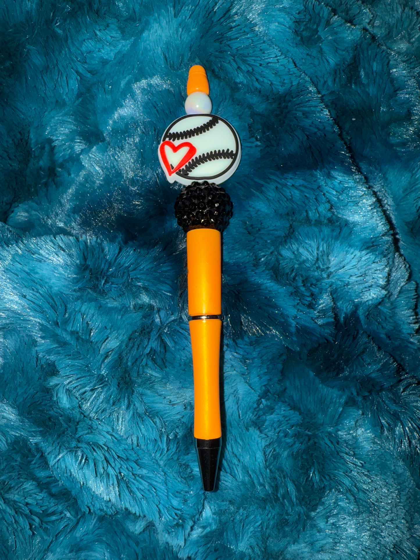 Baseball Beaded Pen With Refill