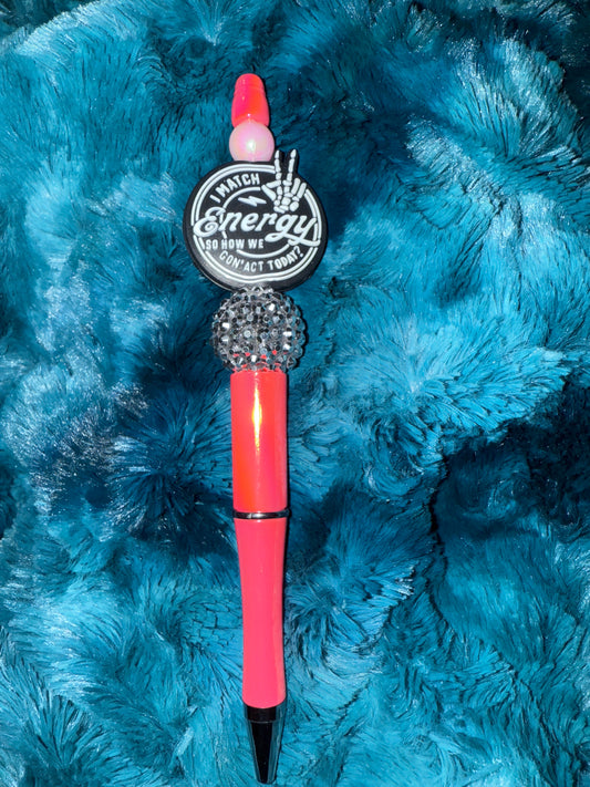 I Match Energy Beaded Pen With Refill