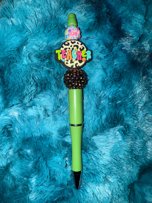 Teacher Beaded Pen with Refill