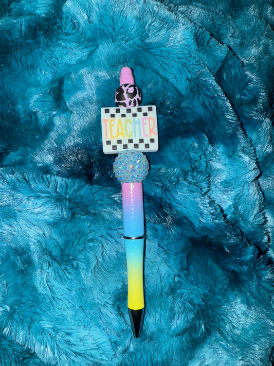 Teacher Beaded Pen With Refill