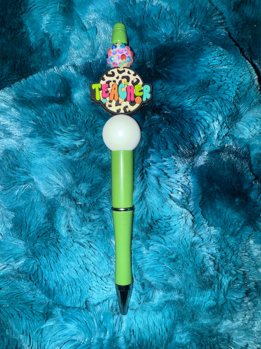 Teacher Beaded Pen With Refill