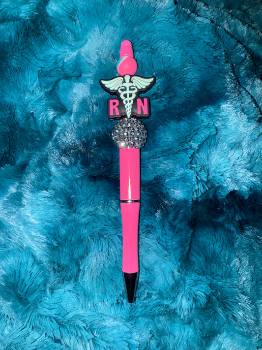 Registered Nurse Beaded Pen With Refill
