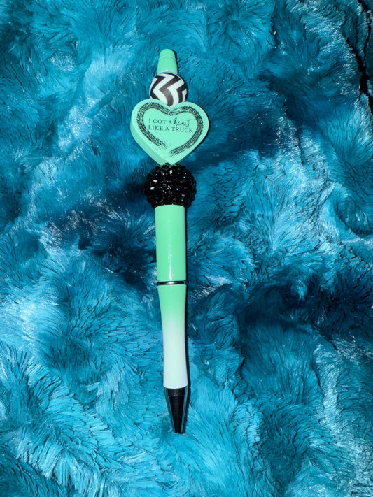 Heart Like A Truck Beaded Pen With Refill