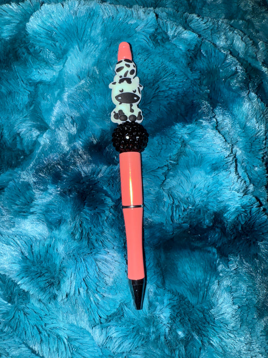 Cow Beaded Pen With Refill