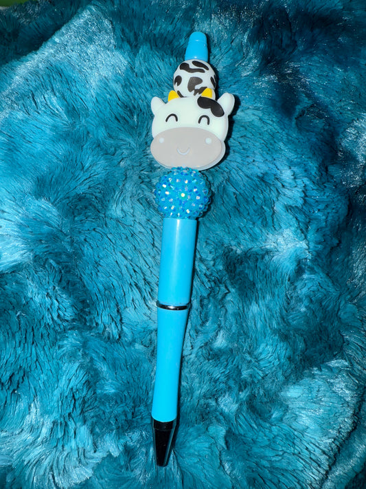 Cow Beaded Pen With Refill