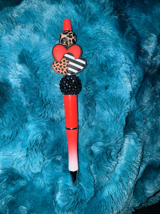 Heart Beaded Pen with Refill