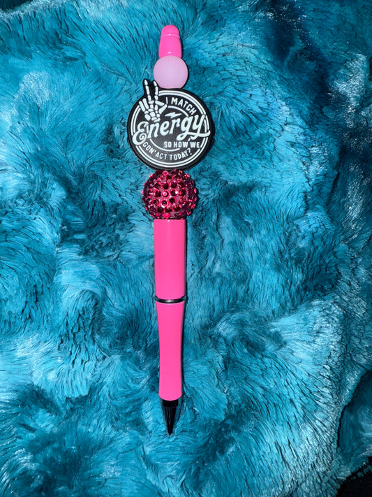 I Match Energy Beaded Pen With Refill